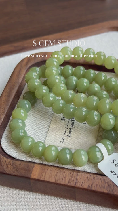 晴水和田玉算盘珠