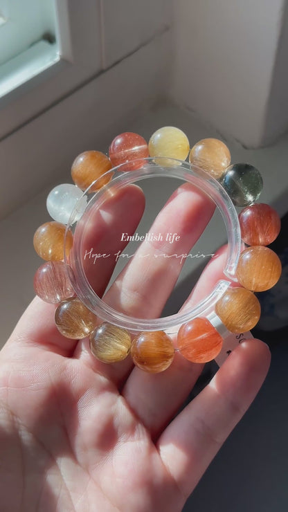 Brushed colored rabbit fur crystal